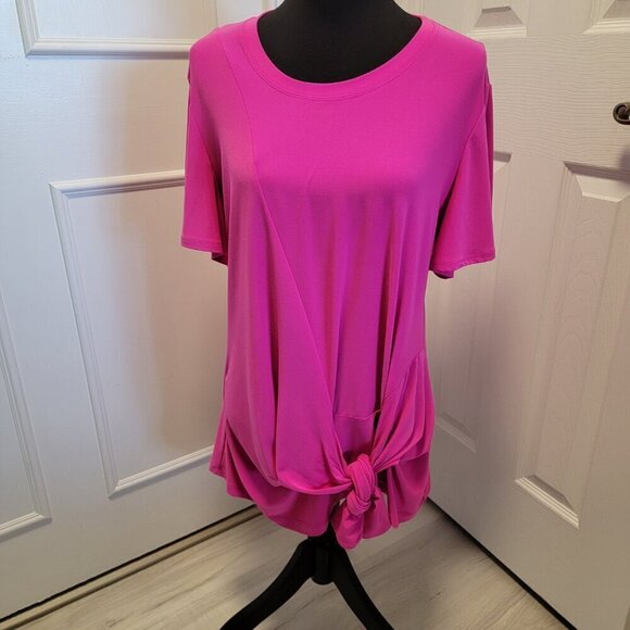 Artex Fashions Pink Tie Pullover Top Size XL NWOT - Picture 8 of 14